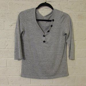 NWOT NY&CO Gray 3/4 Sleeve Top Size XS